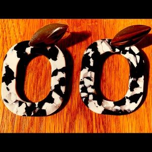 Modern hoop earrings